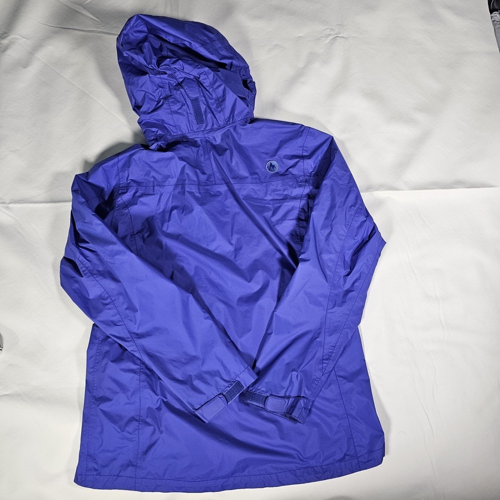 Marmot Rain Jacket Womens Large Purple Hooded Lightweight Outdoor Shell - Picture 11 of 13